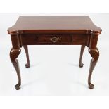 GEORGE II PERIOD RED WALNUT GAMES TABLE