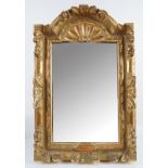 19TH-CENTURY CARVED GILTWOOD FRAMED MIRROR