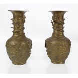 PAIR OF 19TH-CENTURY CHINESE BRONZE VASES