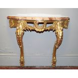 PAIR OF CARVED GILTWOOD CONSOLE TABLES