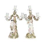 PAIR OF 19TH-CENTURY SITZENDORF CANDELABRAS