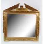 LARGE 19TH-CENTURY GILT FRAMED OVERMANTLE MIRROR