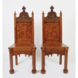 PAIR OF 19TH-CENTURY CARVED GOTHIC CHAIRS