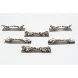 SET OF SIX 19TH-CENTURY SILVER PLATED KNIFE RESTS