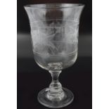 19TH-CENTURY ENGRAVED GLASS CELERY VASE