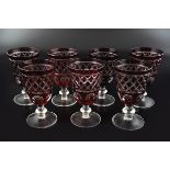 BOHEMIAN CRYSTAL LIQUER GLASSES