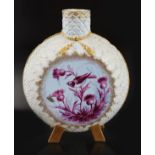 EDWARDIAN POLYCHROME MOONFLASK