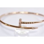 18CT ROSE GOLD CARTIER BANGLE