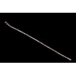 18CT WHITE GOLD DIAMOND TENNIS BRACELET