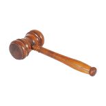 IRISH 19TH-CENTURY YEW WOOD JUDICIARY GAVEL