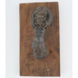 LARGE 18TH-CENTURY CAST IRON DOOR KNOCKER