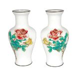 PAIR OF 19TH-CENTURY CHINESE ENAMELLED VASES