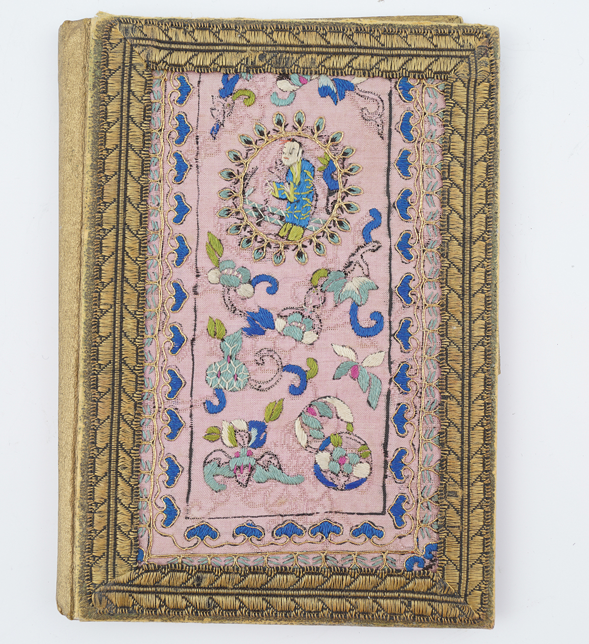 CHINESE SILK EMBROIDERED LETTER FOLDER