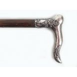 19TH-CENTURY HARDWOOD WALKING STICK