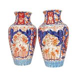 PAIR OF 19TH-CENTURY JAPANESE IMARI VASES