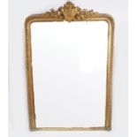 LARGE 19TH-CENTURY GILT FRAMED OVERMANTLE MIRROR