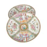 PAIR OF 19TH-CENTURY CHINESE FAMILLE ROSE PLATES