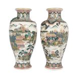 PAIR OF LARGE 19TH-CENTURY JAPANESE VASES