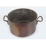 LARGE GEORGIAN COPPER CAULDRON