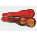 CASED VIOLIN AND BOW
