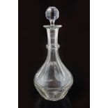 19TH-CENTURY CRYSTAL DECANTER AND STOPPER