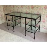 DESIGNER METAL AND GLASS DRESSING TABLE