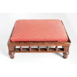 VICTORIAN MAHOGANY FOOTSTOOL