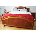 LARGE DESIGNER MAHOGANY KING-SIZE BED