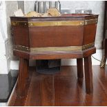 EDWARDIAN BRASS BOUND LOG BARREL