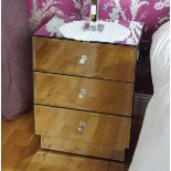 PAIR OF MIRRORED BEDSIDE CHESTS