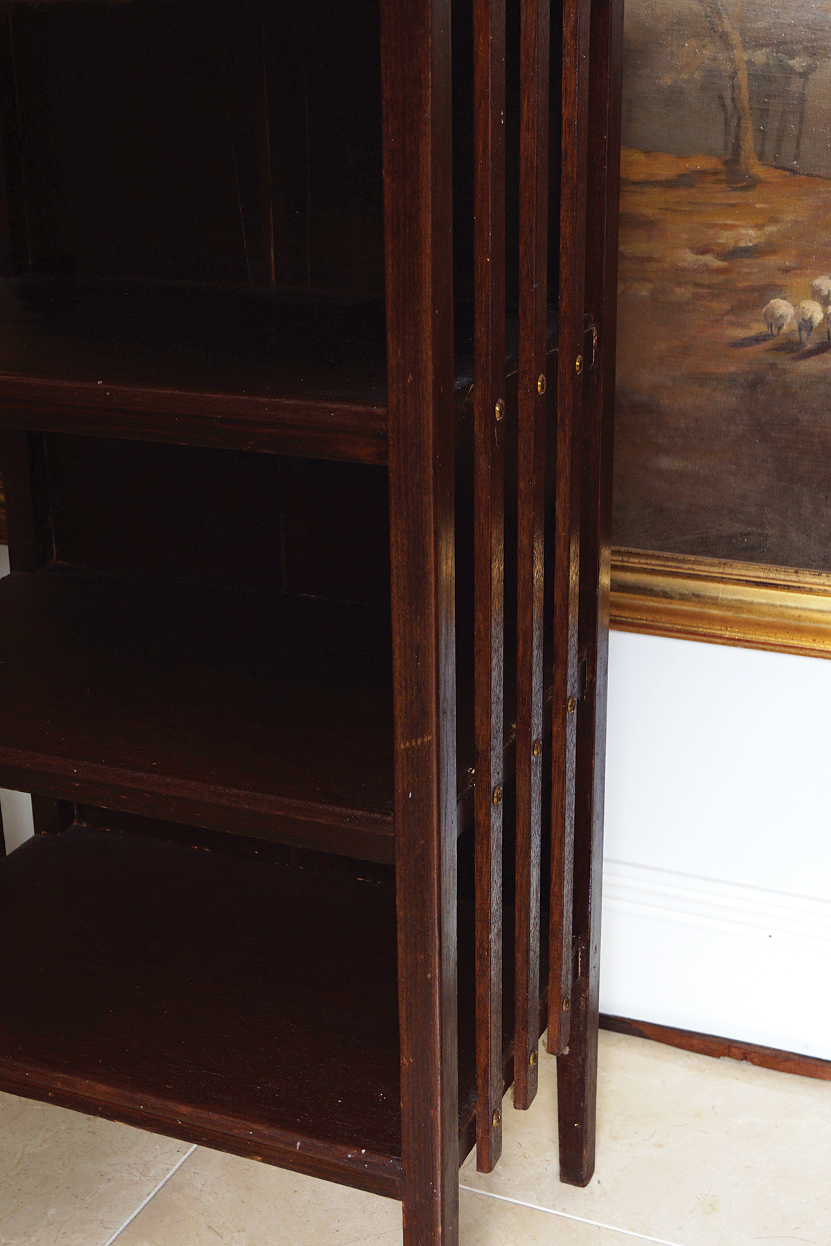 EDWARDIAN MAHOGANY OPEN BOOKSHELF - Image 2 of 2