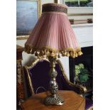 VICTORIAN PIERCED BRASS TABLE LAMP