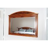 DESIGNER MAHOGANY FRAMED BEVELLED MIRROR