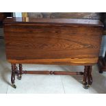 19TH-CENTURY ROSEWOOD YACHT TABLE