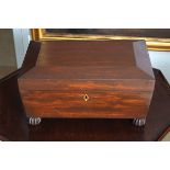 WILLIAM IV MAHOGANY JEWELLERY CASKET