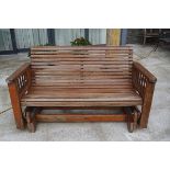 TEAK GARDEN ROCKING SEAT