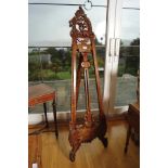 CARVED MAHOGANY EASEL