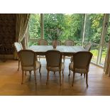 SET OF 8 MODERN LOUIS XVI STYLE DINING CHAIRS