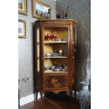 MAHOGANY & VERNIS MARTIN PANELLED CORNER CABINET