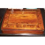 KILLARNEY YEW WOOD AND INLAID WRITING SLOPE