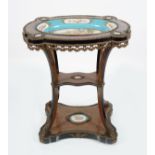 BOULLE ORMOLU MOUNTED & SEVRES PANELLED TABLE