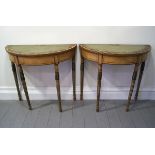 PAIR OF REGENCY PAINTED PIER TABLES