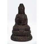 LARGE CHINESE QING PERIOD BUDDHA