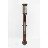 GEORGIAN MAHOGANY CASED STICK BAROMETER