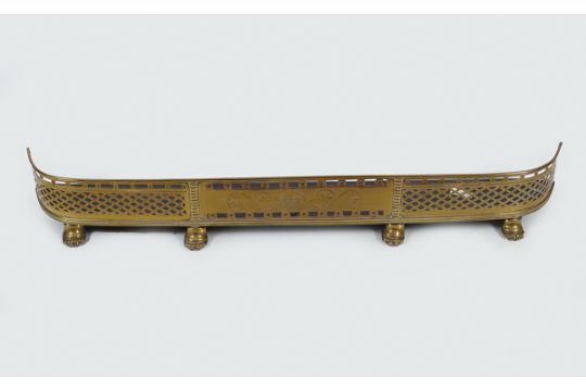 REGENCY PIERCED BRASS FIRE FENDER - Image 1 of 2