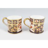 2 CROWN DERBY COFFEE CUPS