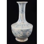 CHINESE QING CRACKLE GLAZED BLUE AND WHITE VASE