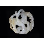 CHINESE QING WHITE JADE CARVING