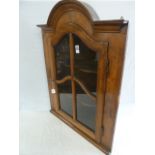 Dutch walnut glazed corner cabinet