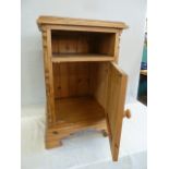 Pine bedside cabinet